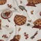 1 Yard White Cherry Pies Baked Fresh Stretch Cotton Sateen Fabric for Apparel